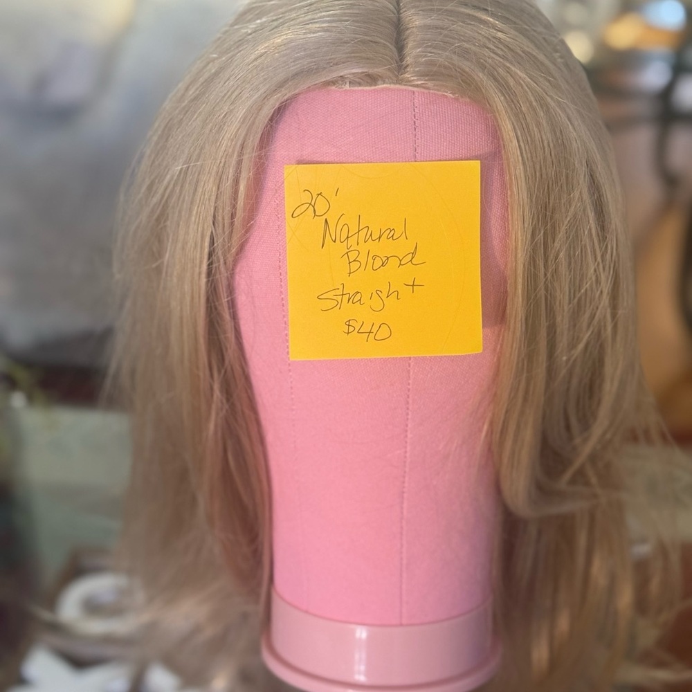 Natural Blonde Straight Wig